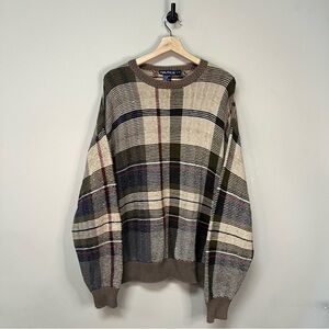 Nautica Plaid Knit Sweater